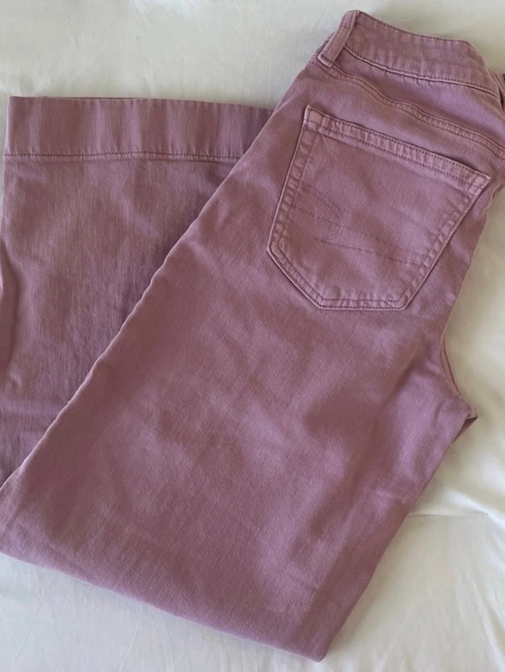 Cute American Eagle Outfitters Mauve Stretch Wide-Leg Utility Jeans, Sz 6! 🍁 - Picture 5 of 8